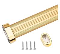 SFQEVHRZ Armario colgador Rods, barra extraíble de metal con brida y tornillos (dorado, 65 cm)