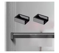 SFQEVHRZ Barras de armario, barras de armario de aluminio negro - Barra de armario con banda silenciosa antideslizante y puntas (longitud 64 in/162,5 cm)