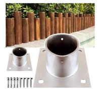 SFQEVHRZ Base de soporte para terraza, Brida base de acero inoxidable, soporte hormigón for poste cerca sólido pesado(Dia 50mm(2in),2 Pcs)