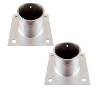 SFQEVHRZ Base de soporte para terraza, Soportes for postes de acero inoxidable, con tornillos y anclajes for kit hormigón, for buzón barandilla cubierta(Dia 130mm(5in),2 Pcs)
