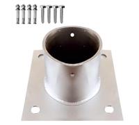 SFQEVHRZ Base de soporte para terraza, Soportes for postes de acero inoxidable, con tornillos y anclajes for kit hormigón, for buzón barandilla cubierta(Dia 40mm(1.6in),1 Piece)