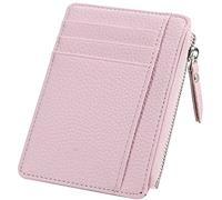 SFQEVHRZ Billeteras,Billeteras para Hombres, Carteras Cartera Delgada de Cuero con Bloqueo Multifuncional for Hombre Carteras de Cuero Genuino de diseño pequeño y Compacto(Pink1)