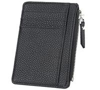 SFQEVHRZ Billeteras,Billeteras para Hombres, Carteras Cartera Delgada de Cuero con Bloqueo Multifuncional for Hombre Carteras de Cuero Genuino de diseño pequeño y Compacto(Schwarz)