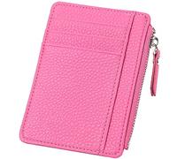 SFQEVHRZ Billeteras,Billeteras para Hombres, Carteras Cartera Delgada de Cuero con Bloqueo Multifuncional for Hombre Carteras de Cuero Genuino de diseño pequeño y Compacto(Pink2)
