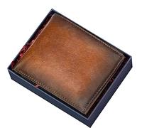 SFQEVHRZ Billeteras，Billeteras para Hombres， con Bloqueo, Billetera compacta de Cuero Suave con múltiples Ranuras for Tarjetas, Monedero Elegante e Informal, Viene con Caja de Regalo(Bruin,with Box)