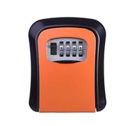 SFQEVHRZ Caja Fuerte para Llaves de Pared, Caja de Bloqueo Almacenamiento Seguro con Llave combinada 4 dígitos, Caja contraseña Seguridad reiniciable, Llavero Resistente a la Intemperie(Oranje)