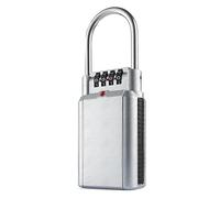 SFQEVHRZ Caja Fuerte para Llaves de Pared, Caja de Bloqueo Llaves, candado Seguridad con Llave, Cerradura Almacenamiento combinación 4 dígitos, Caja contraseña reiniciable(Silver)