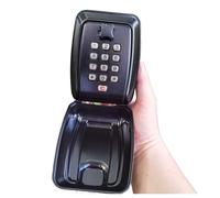 SFQEVHRZ Caja Fuerte para Llaves de Pared, Caja de Seguridad con Llave Grande, Caja contraseña combinación 12 dígitos, Fuerte código reiniciable, for Llaves al Aire Libre(Schwarz)