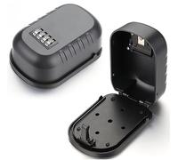 SFQEVHRZ Caja Fuerte para Llaves de Pared, Caja de Seguridad for Llaves, Almacenamiento Interno Grande for Exteriores, Caja con combinación 4 dígitos(Schwarz)