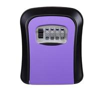 SFQEVHRZ Caja Fuerte para Llaves de Pared, Caja Fuerte for Llave de Seguridad Montaje en Pared for Exteriores, con Cerradura combinación y Cubierta protección Externa(Purple)