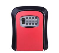 SFQEVHRZ Caja Fuerte para Llaves de Pared, Caja Fuerte for Llave de Seguridad Montaje en Pared for Exteriores, con Cerradura combinación y Cubierta protección Externa(Rosso)