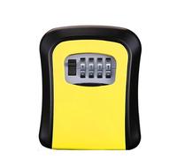 SFQEVHRZ Caja Fuerte para Llaves de Pared, Caja Fuerte for Llave de Seguridad Montaje en Pared for Exteriores, con Cerradura combinación y Cubierta protección Externa(Giallo)