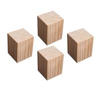 SFQEVHRZ Elevadores para Muebles, 4 elevadores de Muebles Cuadrados Madera Maciza, for Mesa, Cama, sofá, Escritorio, Armario, añaden 3 a 20 cm Altura(10 x 10 x 8cm)