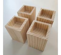 SFQEVHRZ Elevadores para Muebles, Elevadores de Cama Madera, 4 Unidades, elevadores sofá, Patas Soporte Resistentes, Muebles, Altura elevación 3 a 20 cm(A 4.5cm Increase Height 15cm)