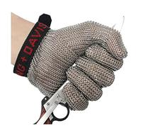 SFQEVHRZ Guantes resistentes a cortes, Cuchillo de chef acero inoxidable resistente a cortes, seguro for carniceros, antideslizante, fácil limpiar, antidesprendimiento y ajustable(1pcs/L)