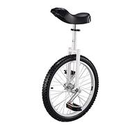 SFQEVHRZ Monociclo, Bicicleta de Equilibrio con Ruedas 20 Pulgadas for Adultos, Asiento Ajustable, Capacidad 150 kg(White)