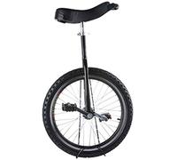 SFQEVHRZ Monociclo, Monociclos for Adultos de 24/20/18/16 Pulgadas, con llanta aleación, neumáticos Extra Gruesos y Asiento Ajustable(Schwarz,20inches)