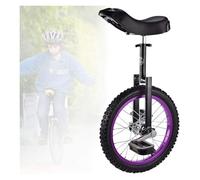 SFQEVHRZ Monociclo, Ruedas Antideslizantes de 16/18/20 Pulgadas con llanta aleación, neumáticos Extra Gruesos y Asiento Ajustable(Schwarz,18inch)