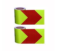 SFQEVHRZ Reflective Tapes， Cinta Reflectante 2 Rollos 3 Metros X 10 Cm Cinta Adhesiva Reflectante Cinta de Barrera Cinta de Advertencia for Camión Coche(Color:Red Green)