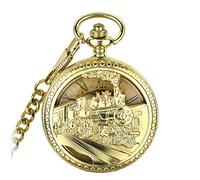SFQEVHRZ Reloj de Bolsillo， for Son Reloj con Collar con Solapa Ahuecado con Cabeza de Tren Vintage for Hombres y Mujeres Relojes for Estudiantes Regalos de cumpleaños Día del Padre