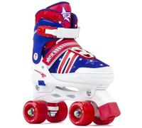 SFR Skates SFR Spectra Adjustable Quad Skates Patines Patinaje Unisex Infantil, Juventud, Blue/Red, 33-37