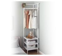 SFSLBFB Perchero esquinero, 3 niveles, soporte de esquina para árbol de pasillo, ahorra espacio, perchero de entrada con almacenamiento, para vestíbulo, dormitorio, sala de estar (blanco)