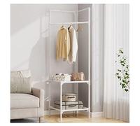 SFSLBFB Perchero esquinero para entrada de árbol con 2/3 estantes, estante independiente para ropa, organizador de zapatos, para el hogar, oficina, dormitorio, blanco/2 estantes