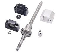 SFU1605 Juego de tornillos de bola, tornillo de bola RM1605 con tuerca de tornillo de bola de metal y juego BK/BF12 para máquina CNC, diámetro 16 mm, 5 mm de plomo (diámetro 16 mm, 500 mm)