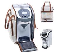 SFYBYHEART Bolsa de transporte compatible con Baby Brezza Formula Pro Mini Baby Fórmula Mixer Machine Bolsa de transporte - Bolsa de viaje con bolsas para bebé esenciales, bombas, biberones, beige,