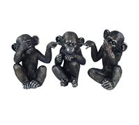 SG alegres neuves 3 Monos de la sabiduría Rien VU Rien dit Incienso poliresina