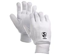 SG League Cricket Inner Gloves | Colour: White | Size: Youth | Professional Grade Inner Gloves | Superior Finger Protection | Comfortable & Durable Cotton Inner Gloves for Cricket