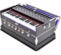 SG Musical Harmonium- 3 1/4 octava, doble fuelle, 39 llaves, 7 tapones, 2 lengüetas (bajo-macho), con cubierta