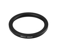 SG Store 1 anillo adaptador T2 macho de 49 mm a hembra de 42 mm de aleación de aluminio para conversión de filtro de lente de cámara, color negro