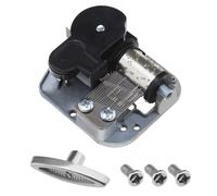SG Store 1 mecanismo de bobinado de caja de música, piezas de movimiento musical, accesorios de caja de música, tornillos para llaves, aleación de zinc negro, mecanismo de bobinado de lago de los