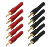 SG Store 10 adaptadores de enchufe banana de 2 mm macho a 4 mm hembra, conector de cable de altavoz para amplificador receptor HiFi