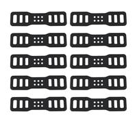 SG Store 10 correas de silicona para bicicleta, correa fija de silicona, pieza de repuesto, soporte de luz de bicicleta, accesorios de ciclismo, adecuados para luz de bicicleta, color negro