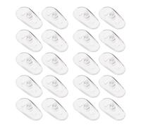 SG Store 10 Pares de Almohadillas para La Nariz para Anteojos Almohadillas para La Nariz Ovaladas de Silicona en Forma de D de 7x14 Mm