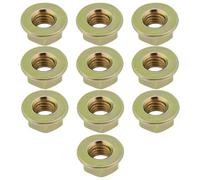 SG Store 100x Tuercas de Brida con Brida Hexagonal Sin Dentado con Rosca Métrica M8 X 1,25 Grado 8 Galvanizadas en Amarillo DIN6923 para Pernos Y Tornillos