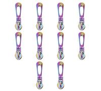 SG Store 10pcs Tiradores de Cremallera Metálicos de Colores Arcoíris #5 de 10 Mm para Equipaje Bolsos Y Monederos