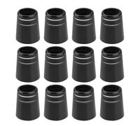 SG Store 12 Piezas de Casquillos de Hierro para Golf Casquillos de Golf con Doble Anillo Plateado Manguito de Goma Cónico para Palos de Golf de 0,355 8,6 X 16 X 13,5 Mm Color Negro