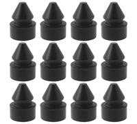 SG Store 12 Piezas de Tope Goma A Presión Diámetro Exterior 9,2 Mm Diámetro Cresta 7,7 Mm Grosor Inferior 5 Mm Se Adapta A Orificios 6,35 Mm Diámetro Inserto Cojín Goma Negro