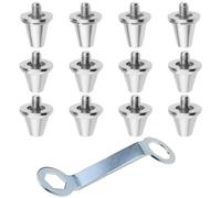 SG Store 12 Piezas Pernos de Repuesto para Zapatos de Fútbol Compatible con Nike Compatible con Puma Compatible con New Balance Aleación de Aluminio Juego A