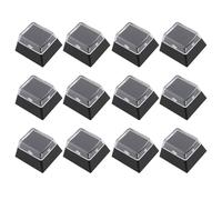 SG Store 12 Teclas de Doble Capa de Plástico Personalizadas DIY de 18 X 18 Mm Compatible con Cherry MX con Tapa de Cubierta Transparente (Negro)