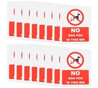 SG Store 16 Pegatinas de Vinilo Impermeables de 90 Mm X 110 Mm con La Frase "No Dog Poo In This Bin"