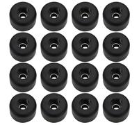 SG Store 16 Pieza Pies de Goma para Altavoz con Arandela Inoxidable Patas de Goma Redondas de 25x15mm para Altavoz Subwoofer Caja de Carretera Patas para Muebles Color Negro