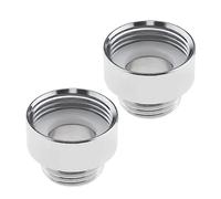 SG Store 2 adaptadores de tubo de manguera cromados BSP de 1/2 pulgadas macho a BSP de rosca hembra de 3/4 pulgadas manguera de ducha reductor de tubería para brazos de ducha grifos mezcladores