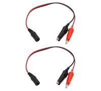 SG Store 2 cables de conexión de prueba de alimentación de batería de 5,5 x 2,1 mm hembra a doble clip de cocodrilo para tiras de luz LED iluminación de cámara de 30 cm