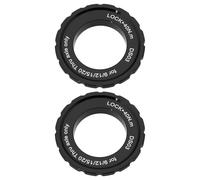 SG Store 2 discos de freno de anillo de bloqueo central compatibles con Shimano compatible con eje pasante de 15/20 mm, 44 x 26 x 8 mm, aleación de aluminio, bloqueo central para bicicleta de montaña