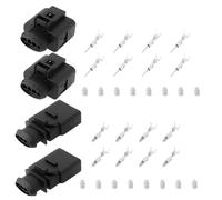 SG Store 2 juegos de conectores macho hembra de sensor de 4 pines 1K0973804 1J0973704 compatible con VW