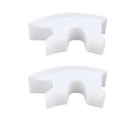 SG Store 2 Piezas de Anillo Amortiguador de Asiento de Inodoro Cuadrado Cubierta Decorativa Compatible con Duravit OE 1004910000 Fijaciones para Asiento de Inodoro de 16,7 X 10,4 Mm Color Blanco